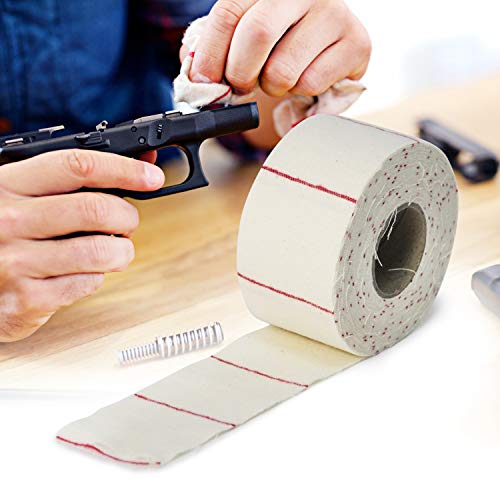 Heavy Duty Cotton Gun Cleaning Patches Roll - 10m x 5cm