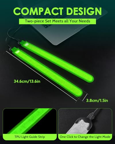 LED Armband 2-Pack - Rechargeable High Visibility Light Up Wristbands
