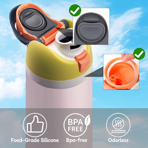 Replacement Lid Seal & Stopper Kit for Water Bottles - 2 Complete Seal Kit