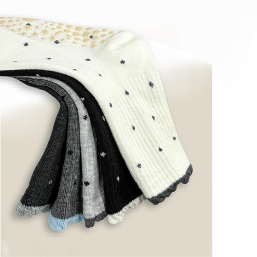 Cozy Non-Slip Yoga Socks for Women - 3 Pairs, One Size, Grey/Black