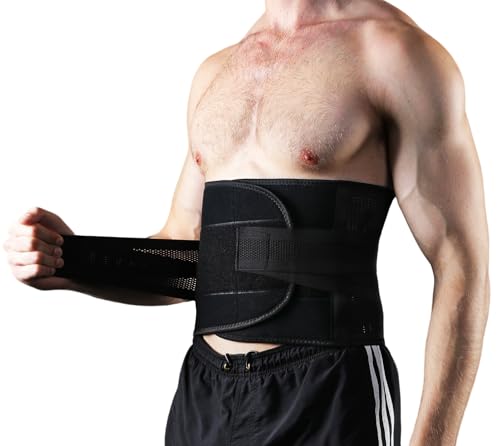 SUJAYU Back Brace for Lower Back Pain Men Women XX-Large Black Waist Belt