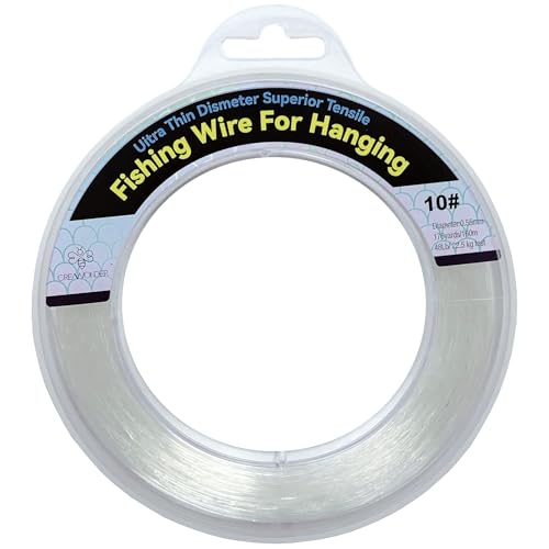 Clear Monofilament Fishing Line for Hanging - 0.55mm, 525ft, 34lb