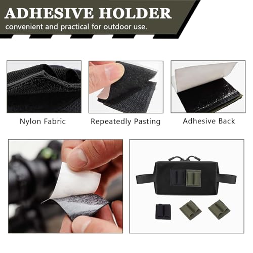 2-Round Ammo Holder - Nylon Elastic Loops for Quick Reloading - Black - Pack of 2