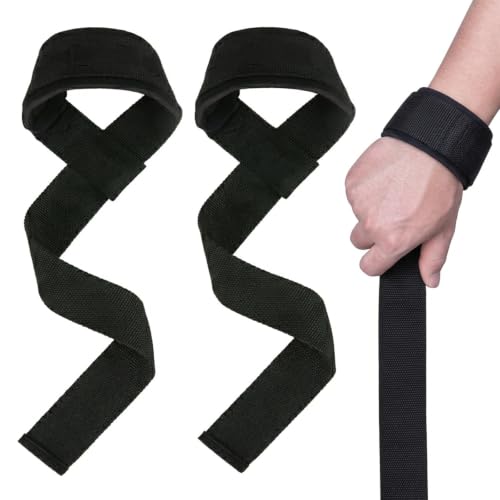 24-Inch Padded Weight Lifting Straps - Pair for Deadlifts & Strength Training