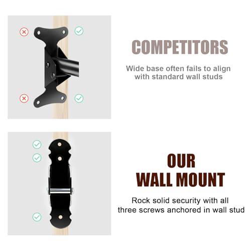 Bike Wall Mount Hanger - Adjustable Horizontal Storage Rack - Black 2-Pack