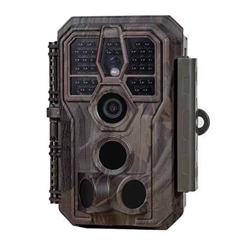 64MP Trail Camera with 1296P HD Video & No-Glow Night Vision