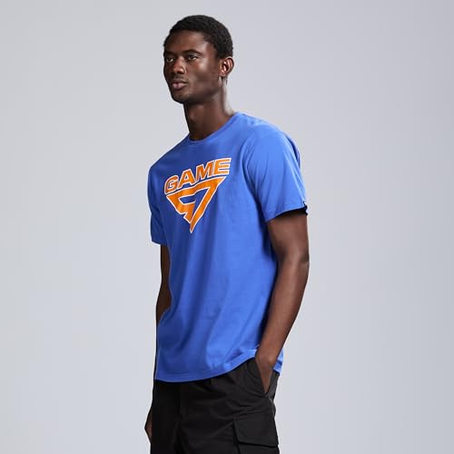 Men's Lightweight Graphic Logo Crew Neck T-Shirt - Win Or Go Home, Medium, Cobalt Blue