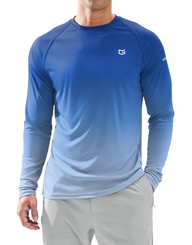Men's UPF 50+ Long Sleeve Rash Guard - Lightweight, Quick-Dry Shirt
