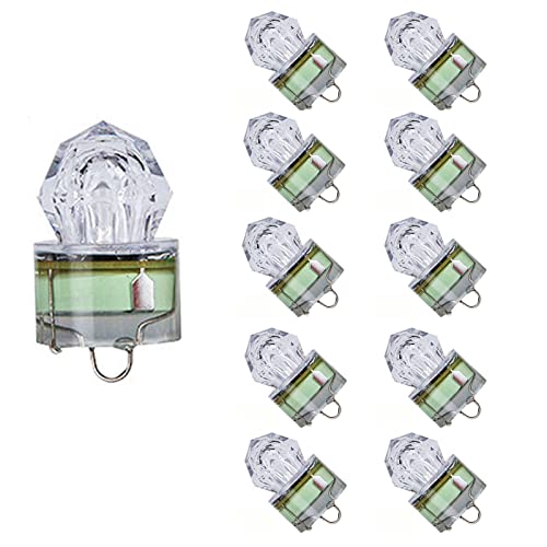 Edearkar 10 Pack Underwater LED Fishing Lights Waterproof Deep Drop Lures for Tuna & Swordfish