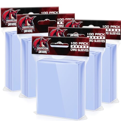 500 Pack Soft Clear Card Sleeves for Trading Cards - Baseball, MTG