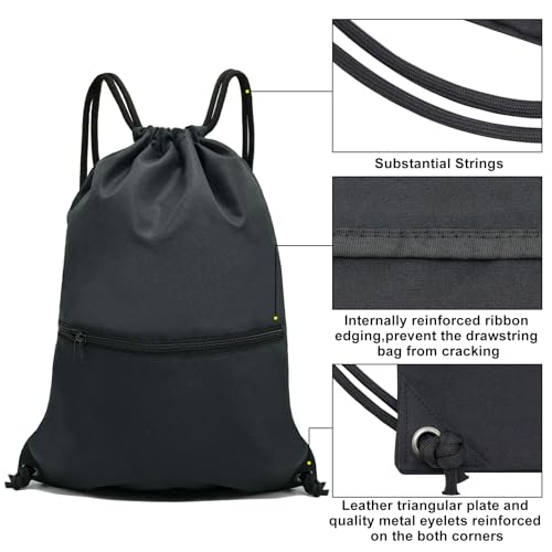 Drawstring Backpack Sport Gym Sackpack for Travel & Fitness