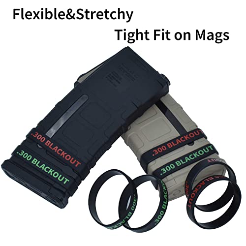 .300 Blackout Magazine Marking Bands - Red 12 Pack