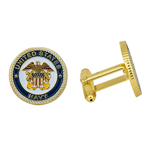 Navy Logo Cufflinks - Official US Navy Patriotic Gift