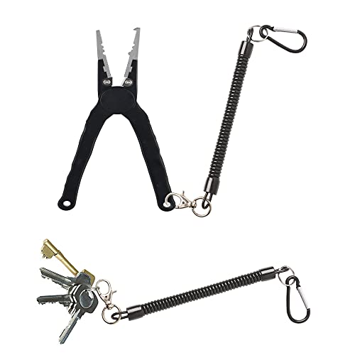 Retractable Spiral Fishing Lanyard with Lobster Clasp