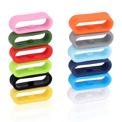 Silicone Strap Rings for Magic Band - 12 Pack Multi-Color Set