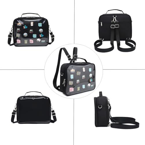 Cherry Sauce Ita Bag Backpack Satchel Black 30 - Crossbody & Messenger Style