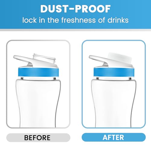 Replacement Lid Caps for Water Bottles - 4 Pack Leak-Proof Seals