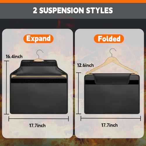 Fireproof Diversion Safe with Lock and Anti-theft, Hanger Diversion 17.7"x16.4", Hidden Safe Four-layer Waterproof and Fireproof, Waterproof Zip, Suitable for Travelling, Home Security