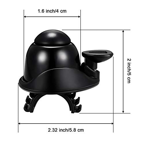 Adjustable Bike Bell - Loud Aluminum Ring Bell for Adults & Kids - Black