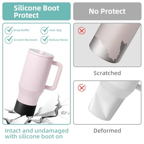 Silicone Protective Boot for Yeti Bottles & Tumblers - Black & Transparent