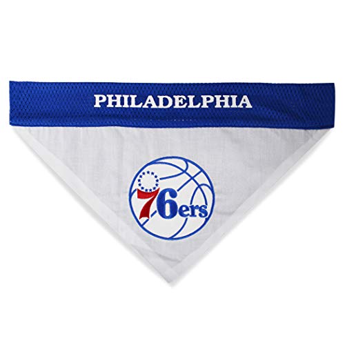 Reversible NBA Dog Bandana - Philadelphia 76ers, Small/Medium