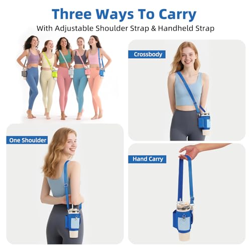 Insulated Crossbody Bag for Stanley 40 oz Tumbler - Blue