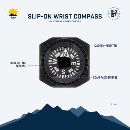 Slip-On Wrist Compass - Durable Luminous Compass for Watch Bands