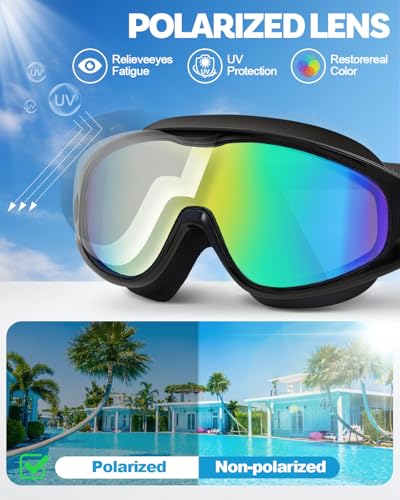Swim Goggles - Anti-Fog & UV Protection, No Leak Design, 2 Pack