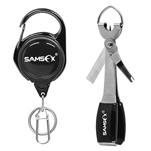 4-in-1 Fly Fishing Knot Tying Tool with Nippers & Retractor - Silvery