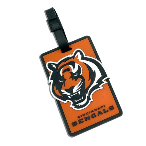 Cincinnati Bengals Soft Bag Tag - Vibrant PU Leather Luggage ID