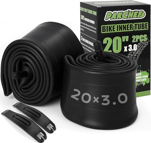 PAKCHEF 20x3 Fat Tire Inner Tube – Heavy-Duty Butyl 2-Pack with Schrader Valve