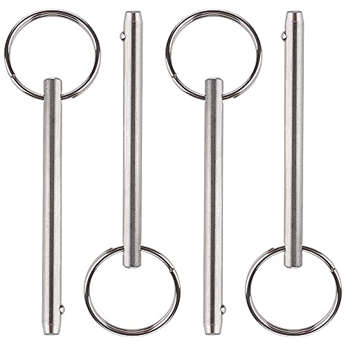 VTurboWay 3/16'' x 2-1/2'' Marine Grade 316 Stainless Steel Quick Release Pins (4 Pcs) for Boat Bimini Top & Marine Hardware