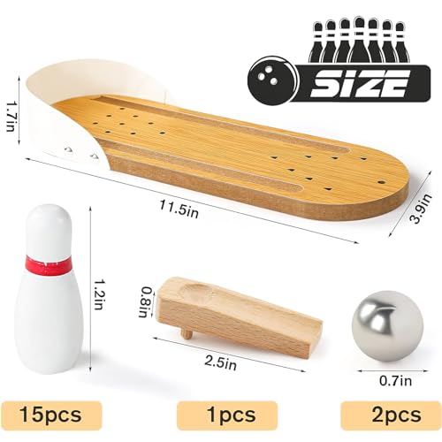 Mini Bowling Game Set for Kids - Desktop Family Fun & Stress Relief