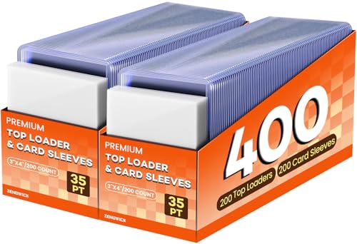 400 Card Sleeves & Top Loaders - Hard Plastic Trading Card Protectors