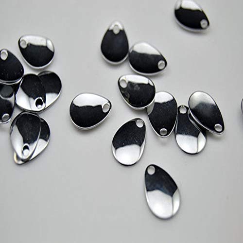 50pcs Silver Copper Spinner Blades for Fishing Lures DIY