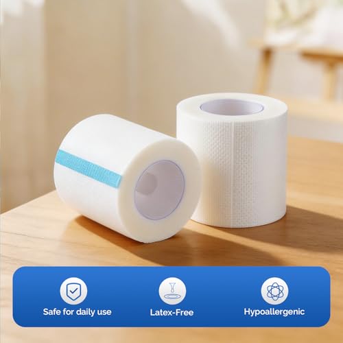 Transparent Surgical Tape - 6 Rolls, 2" x 10 Yards, Latex-Free