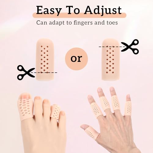 16 Pcs Breathable Silicone Finger Cots - Skin-Coloured Finger Protectors