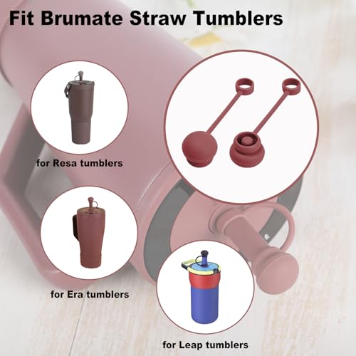 Silicone Straw Cover for Brumate - Sage, 2 Pack