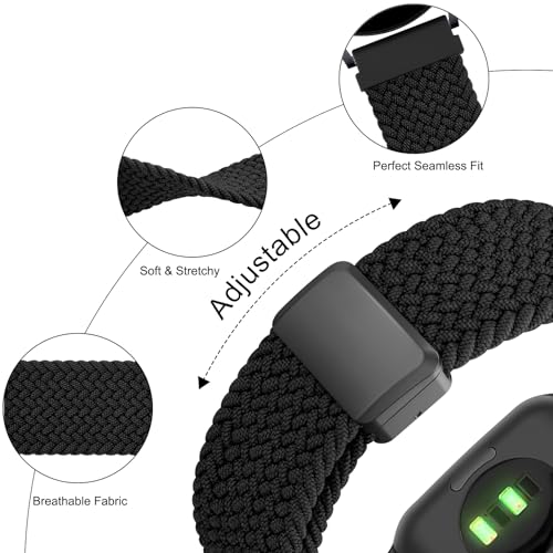 Magnetic Braided Watch Band for Amazfit Bip 6 / Bip 5 - Black