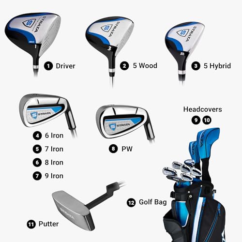 12-Piece Complete Golf Set for Men - Right-Handed Strata