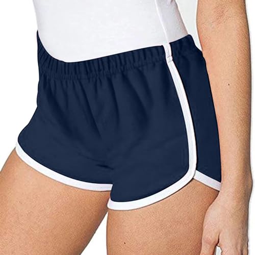 Women's Active Running Dolphin Shorts - 3 Pack, Wine, Navy, Purple - Small