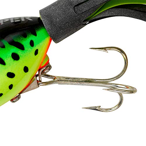 Hula Popper Topwater Fishing Lure - Fire Tiger, 2 1/4 in, 5/8 oz
