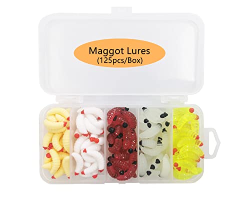 125pcs Multicolor Soft Plastic Fishing Worm Lures - 1 Inch Baits