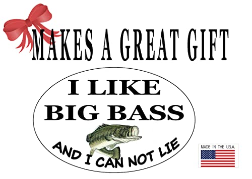 I Like Big Bass Fishing Sticker Decal - Car, Truck, RV