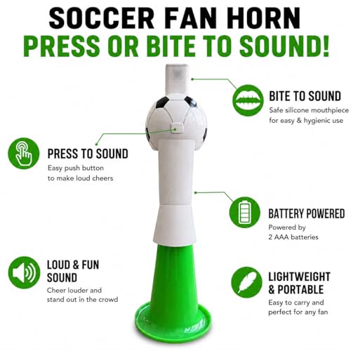 Electric Cheering Horn for Soccer Fans - Green