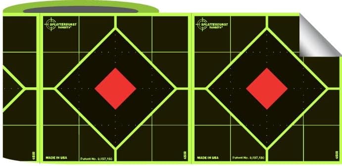 Splatterburst Targets | 200 Self-Adhesive 4-Inch Shooting Target Stickers for Guns & Rifles - Made in USA