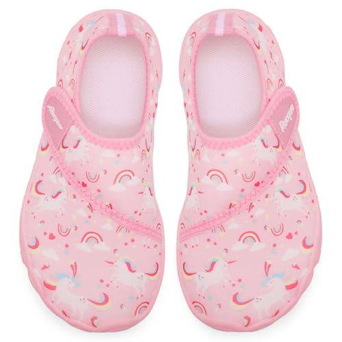 Racqua Kids Water Shoes - Little & Big Kids Quick Dry Aqua Sport Shoes - Unicorn Model Wzk1657