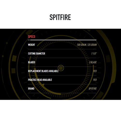 New Archery Products Spitfire 3-Blade Mechanical Broadhead 100 Grains, 3 Pack