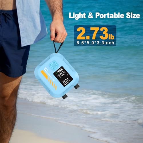 22 PSI Electric Paddle Board Pump - Rechargeable & Portable, Blue