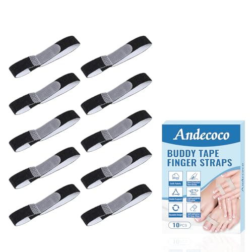 Finger Buddy Straps - 10 Pack Non-Stick Finger Protection - Black